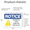 Signmission Maximum Load 3000 Lbs Sign With Symbol, 14 in W x Rectangle, Vinyl Decal OS-2PACK-NS-D-1014-L-15942 - alternate 3